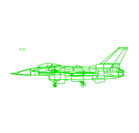 بلوک آماده هواپیما جنگندهf16